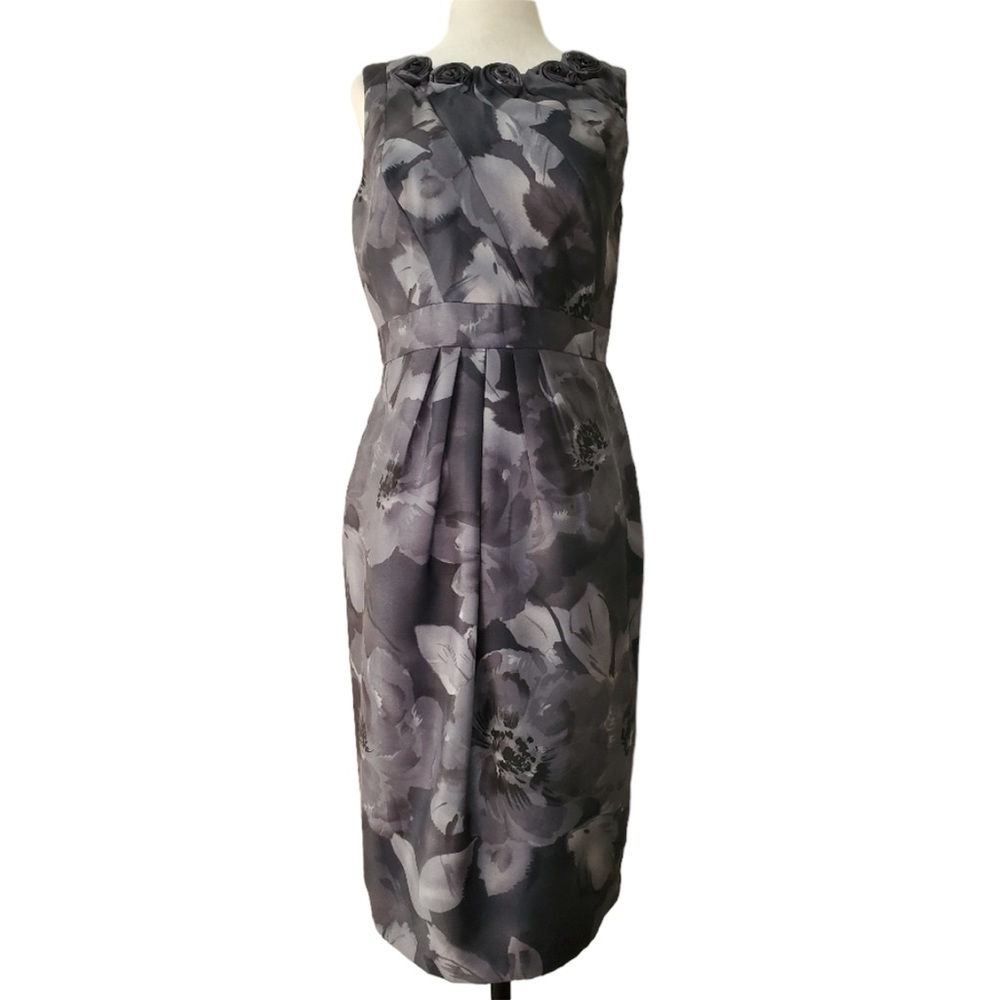 Adrianna Papell Floral Iridescent Sheath Dress Size 6 - Picture 11 of 11